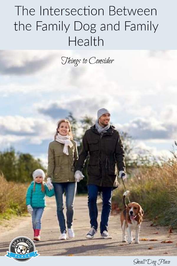 Family walking their dog in the Autumn