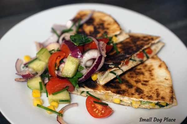 A plate of Mexican Quesadillas; Quesadilla is suggested as a dog name beginning with the letter Q