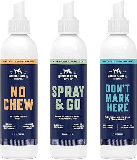 Three products that discourage puppies from chewing and urinating on inappropriate services
