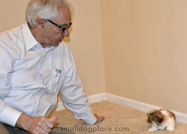 John Alan Jones with a Puppy