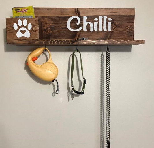 Walking supplies include a leash, collar and anything else you normally take when walking your dog.