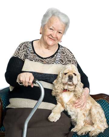 Senior Dog Owner Safety Tips:  Sit while petting your dog.